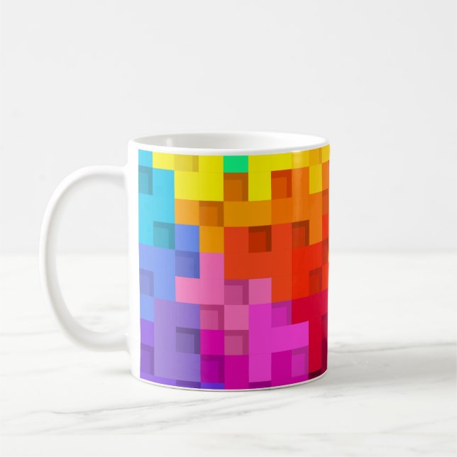 Abstrakte Farbgestaltung Kaffeetasse (Links)