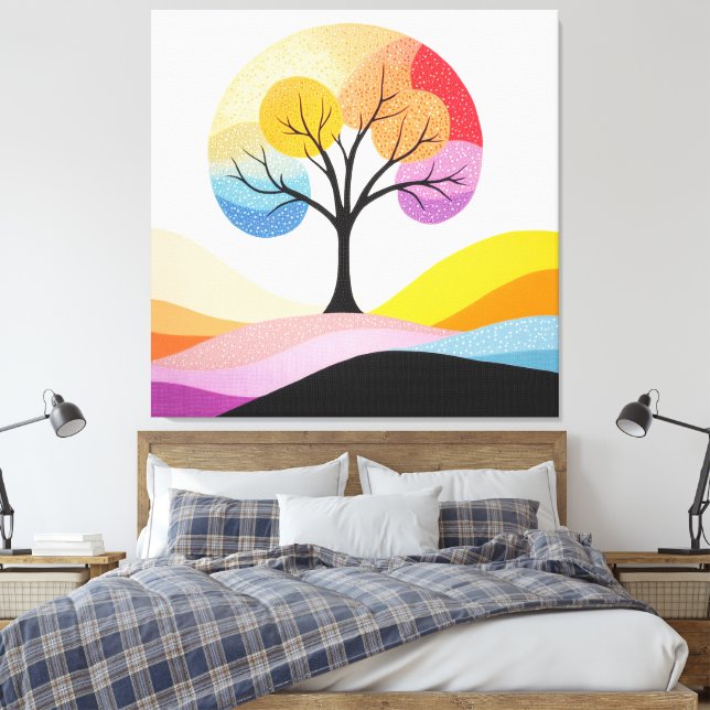 Abstrakte Farbgestaltung Leinwanddruck (Insitu (Schlafzimmer))