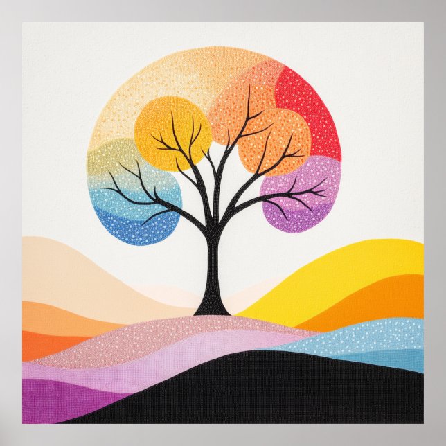 Abstrakte Farbgestaltung Poster (Vorne)