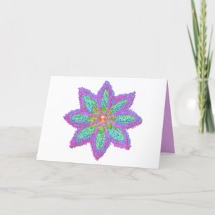 Abstrakte farbige Blume Eid Feiertagskarte