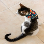 Abstrakte farbige Blume und Blätter Muster Haustie Halstuch<br><div class="desc">Abstrakte farbige Blume und Blätter Muster Pets Bandana</div>