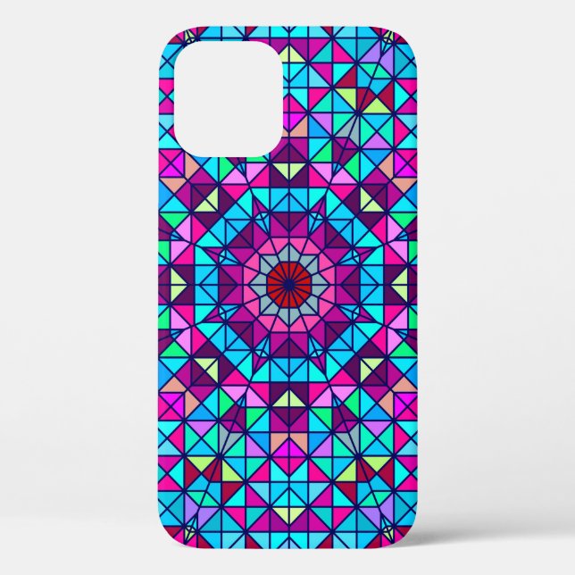 Abstrakte Farbige Digital Decorative Blume. Geome Case-Mate iPhone Hülle (Rückseite)