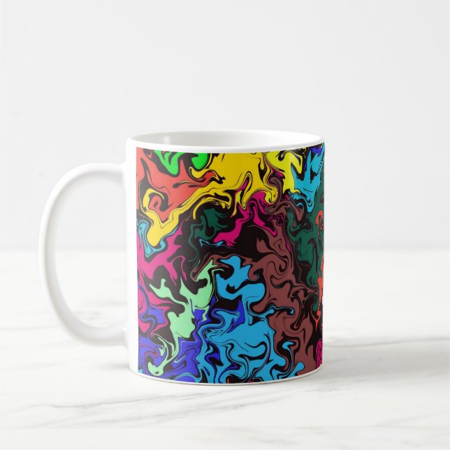 Abstrakte Farbige Drehung / Kaffeetasse (Links)