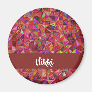 Abstrakte, farbige Dreiecke Magnet