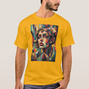 Abstrakte farbige Frauengesicht T-Shirt