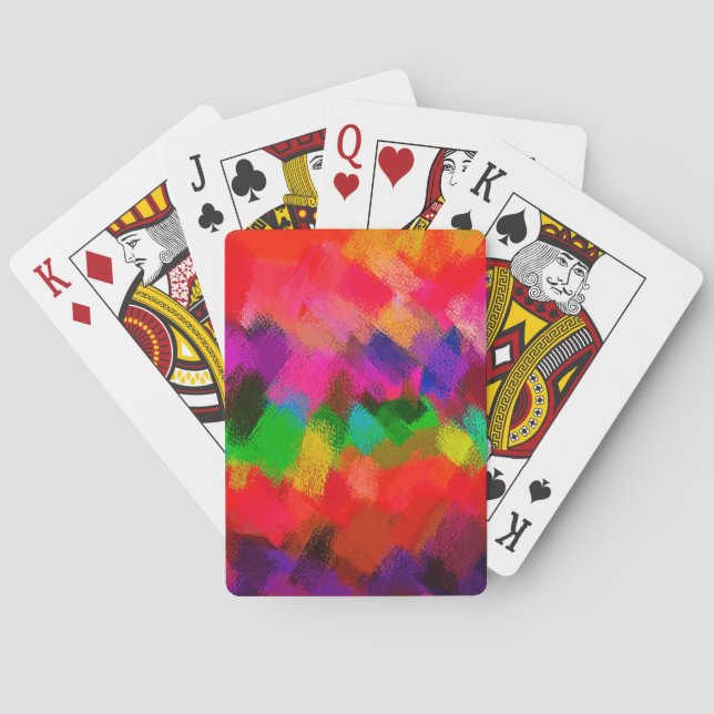 Abstrakte Farbige Malerei #3 Spielkarten (Rückseite)