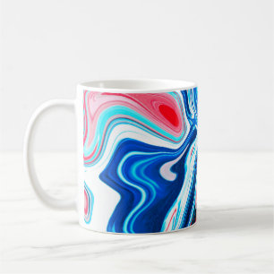 Abstrakte, farbige Marmorstruktur Kaffeetasse