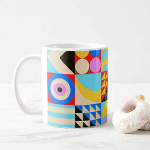 Abstrakte Farbige moderne geometrische Tasse
