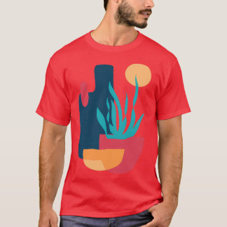 Abstrakte farbige Pflanze T-Shirt
