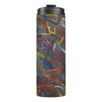 Abstrakte Farbige "Quadrate" Thermal Tumbler Thermosbecher