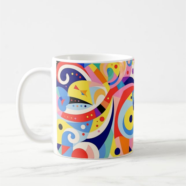 Abstrakte farbige Tasse (Links)