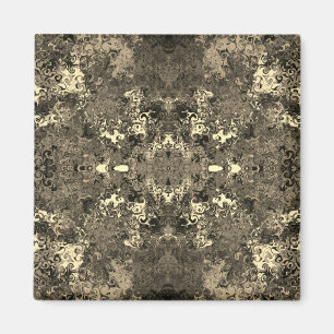 Abstrakte Farbige Twirler / Spiegel / Sepia / Magnet