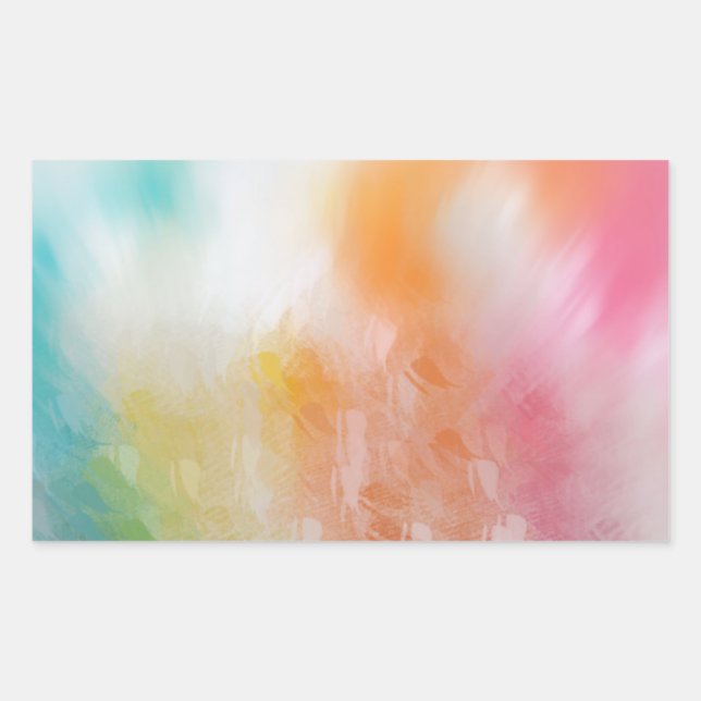 Abstrakte, farbige Vorlage Trendrosa, gelb Rechteckiger Aufkleber (Vorderseite)