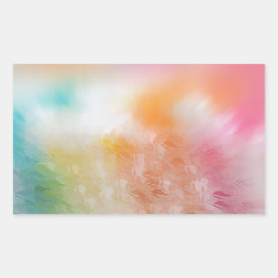 Abstrakte, farbige Vorlage Trendrosa, gelb Rechteckiger Aufkleber