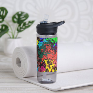 Abstrakte Farbige Wirbel /  Trinkflasche