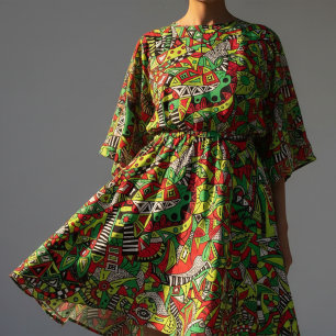 Abstrakte Farbkomposition des psychedelischen Stam Stoff