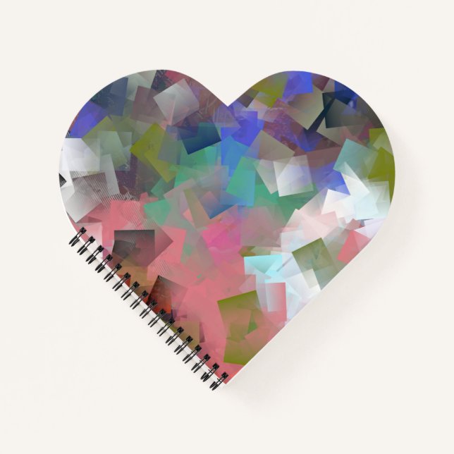 Abstrakte Farbkuben Notizbuch (Vorderseite)