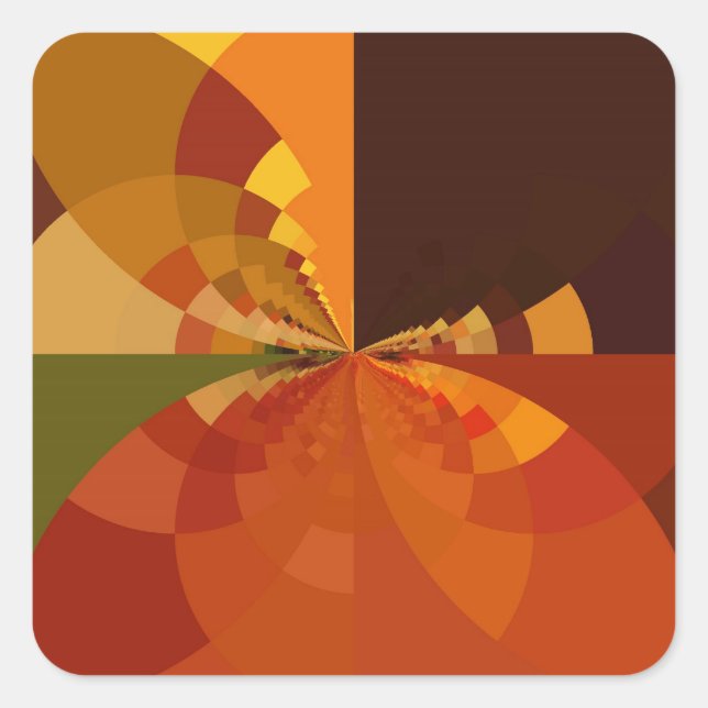 Abstrakte Farbkunst - Design Quadratischer Aufkleber (Vorderseite)