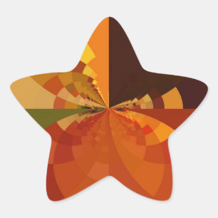 Abstrakte Farbkunst - Design Stern-Aufkleber