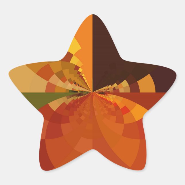 Abstrakte Farbkunst - Design Stern-Aufkleber (Vorderseite)