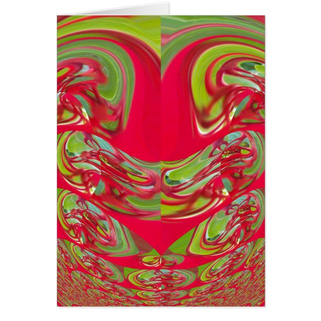 Abstrakte Farbkunst in Rot und Grün (Vorne)