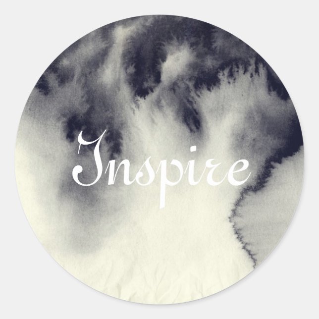 Abstrakte Farbmalerei auf Grunge Papier Textur. Runder Aufkleber (Vorderseite)