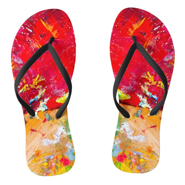 Abstrakte Farbpalette Flip Flops (Fußbett)
