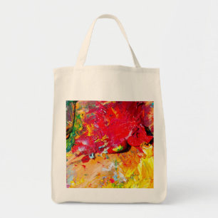Abstrakte Farbpalette Tragetasche