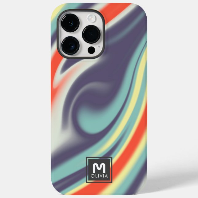 Abstrakte Farbpastellfarben mit Farblackierung Case-Mate iPhone Hülle (Rückseite)