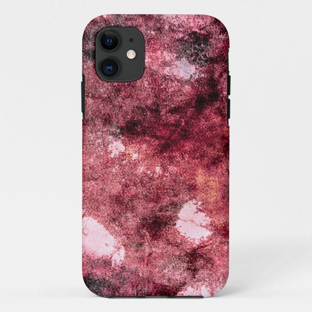 Abstrakte Farbpinsel aus rotem Schwarz Case-Mate iPhone Hülle (Rückseite)
