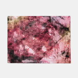 Abstrakte Farbpinsel aus rotem Schwarz Fußmatte