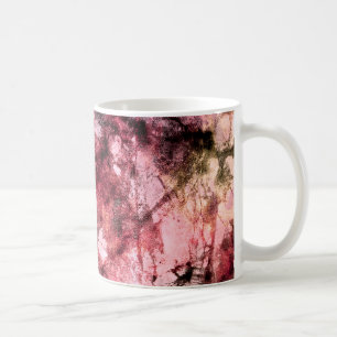 Abstrakte Farbpinsel aus rotem Schwarz Tasse