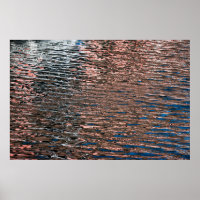 Abstrakte Farbposter mit Wasserreflexionen