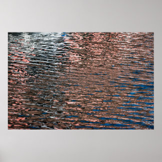 Abstrakte Farbposter mit Wasserreflexionen Poster