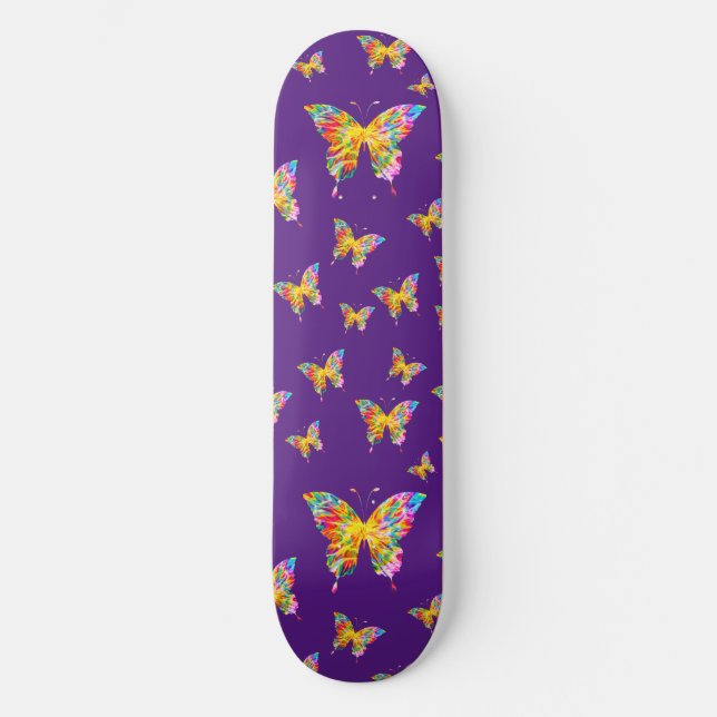 ABSTRAKTE FARBSCHÜTTERFLIESSEN SKATEBOARD (Vorderseite)