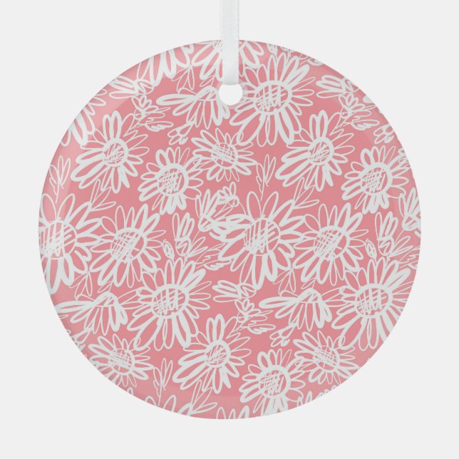 Abstrakte Farbskizze, monochrome Muster Ornament Aus Glas (Vorderseite)