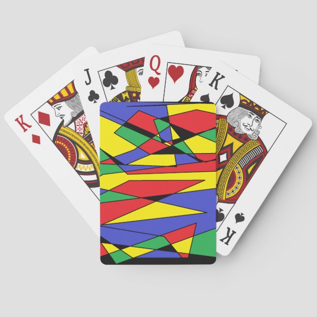 Abstrakte Farbspielkarten Spielkarten (Rückseite)
