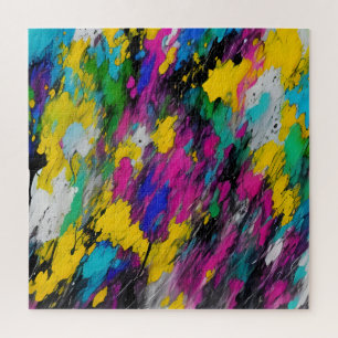 Abstrakte Farbspritze Puzzle