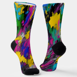 Abstrakte Farbspritze Socken