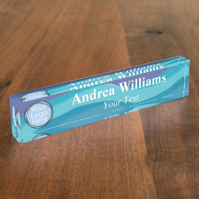 Abstrakte Farbstreifen für benutzerdefinierte Logo Namensplakette (Seite)