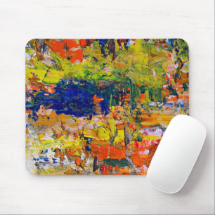 Abstrakte Farbstriche von der Palette des Künstler Mousepad