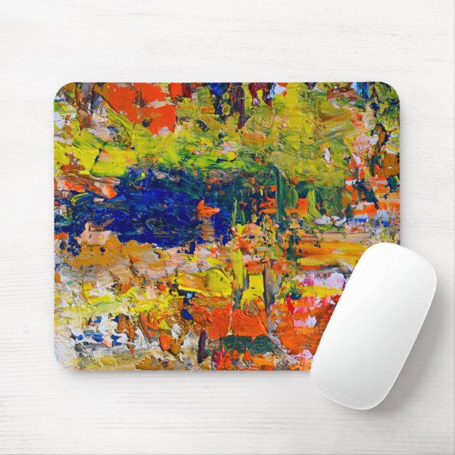 Abstrakte Farbstriche von der Palette des Künstler Mousepad (Mit Mouse)