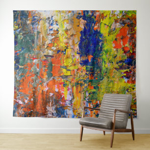 Abstrakte Farbstriche von der Palette des Künstler Wandteppich