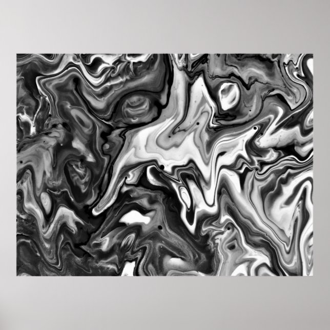 Abstrakte Farbstudie 132/Noir, Poster (Vorne)