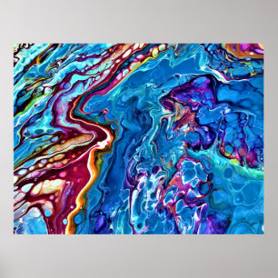 Abstrakte Farbstudie 148, Poster