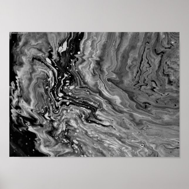 Abstrakte Farbstudie 25/Noir, Poster (Vorne)