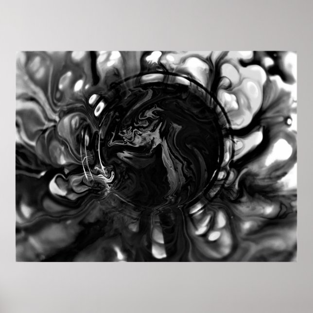 Abstrakte Farbstudie 287/Noir, Poster (Vorne)