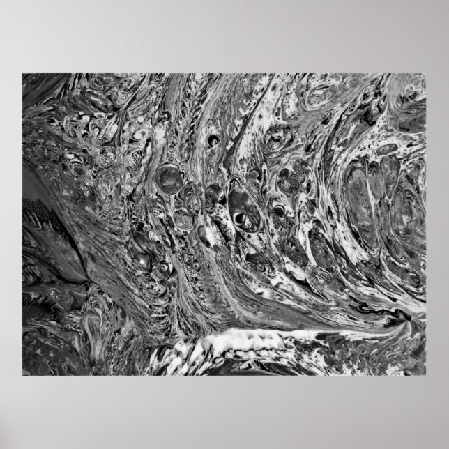 Abstrakte Farbstudie 32/Noir, Poster (Vorne)