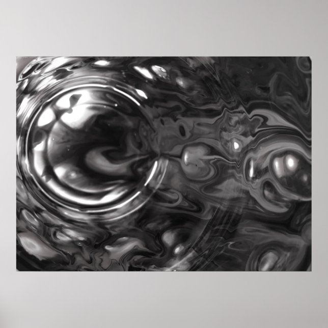 Abstrakte Farbstudie 443/Noir, Poster (Vorne)