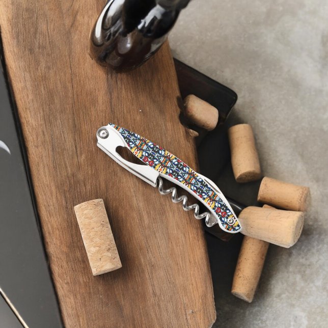Abstrakte Farbtextur Kellnermesser (Corkscrew Bottle Opener)